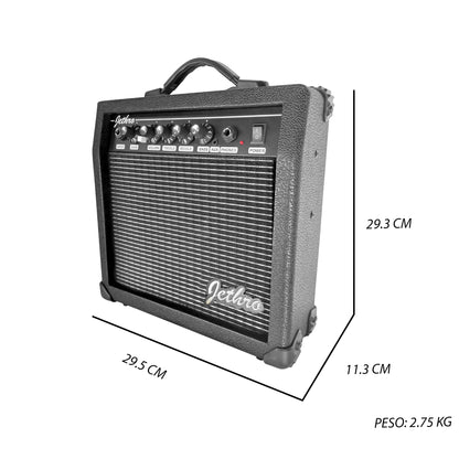026-SK Kit Guitarra Eléctrica Lake Placid Blue Con Amplificador 20W y Accesorios Para Diestros Jethro By Steelpro