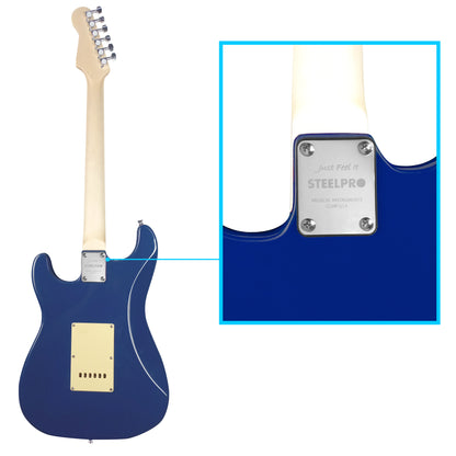 026-SK Kit Guitarra Eléctrica Lake Placid Blue Con Amplificador 20W y Accesorios Para Diestros Jethro By Steelpro