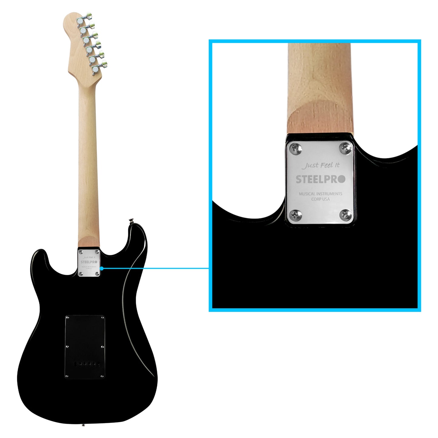 Paquete Guitarra Electrica Jethro 078-SK Series By Steelpro