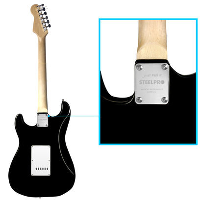 022-SK Kit Guitarra Eléctrica Union Jack Con Amplificador 20W y Accesorios Para Diestros Jethro By Steelpro