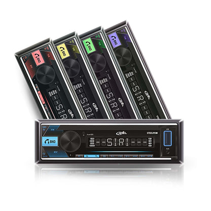 Autoestéreo 1 Din para auto Steelpro AXEL-009 DESMONTABLE con USB y bluetooth Auxiliar de 3.5" Llamada por Voz /MP3/WMA