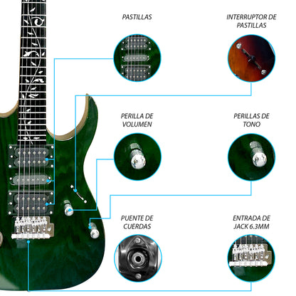 Paquete Guitarra Electrica Jethro 044-SK Series By Steelpro