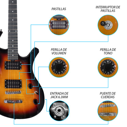 Paquete Guitarra Electrica Jethro 038-SK Series By Steelpro
