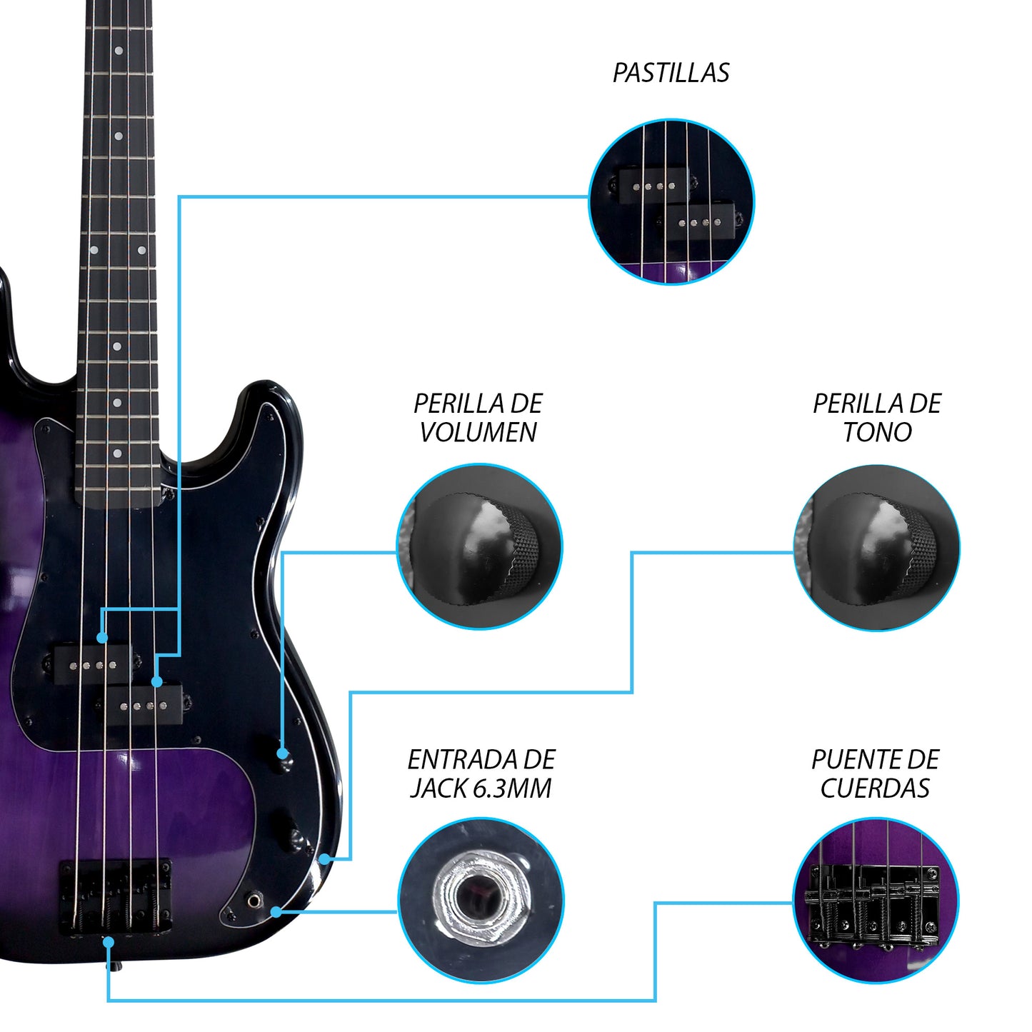 Paquete Bajo Eléctrico Jethro 505-SK Series By Steelpro