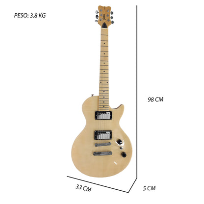 035-SK Kit Guitarra Eléctrica Natural Flamed Con Amplificador 20W y Accesorios Para Diestros Jethro By Steelpro