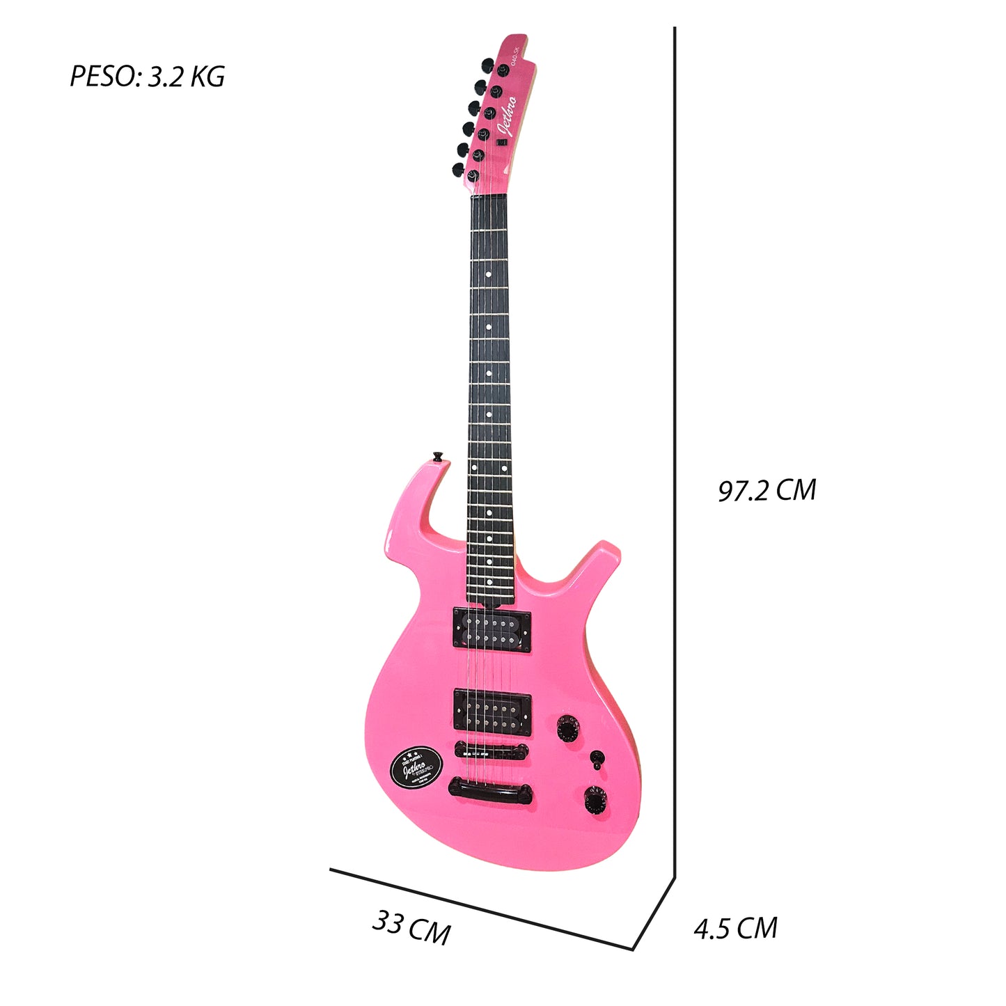040-SK Kit Guitarra Eléctrica 211C Pink Con Amplificador 20W y Accesorios Para Diestros Jethro By Steelpro