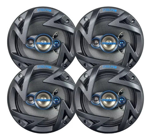 Bocinas 6.5 Pulgadas 4 Piezas /220 Watts 4 Vias By Steelpro