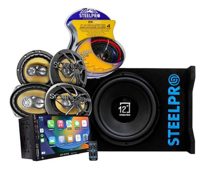 Kit Estéreo Carplay+subwoofer+ Boc.6x9+6 1/2+kit Instalacion