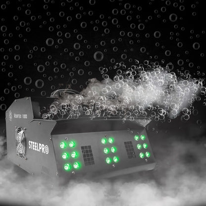 Máquina De Burbujas De Humo 18 Led/rgb Dmx 1000w Steelpro