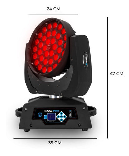 Case Cabezas Robóticas Led Wash/zoom Rgbw 36x15w Steelpro