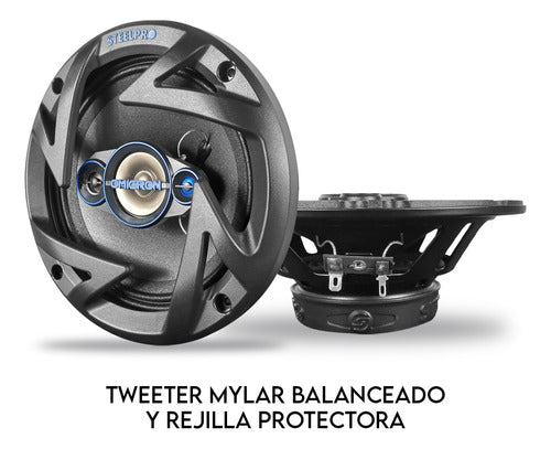 Bocinas 6.5 Pulgadas 4 Piezas /220 Watts 4 Vias By Steelpro