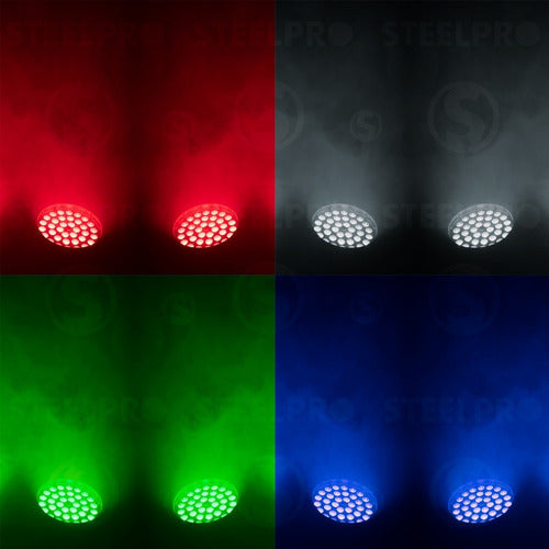 Cabeza Robotica Led Wash/zoom Rgbw 36x15w Pizza-pro Steelpro