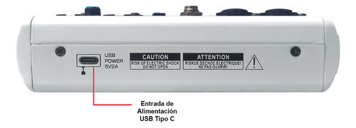 Mezcladora 4 Canales Dsp 99 Efectos Pro Bluetooth /usb Analogica Color Blanco Voz De Diablo Y Voz De Ardilla Steelpro