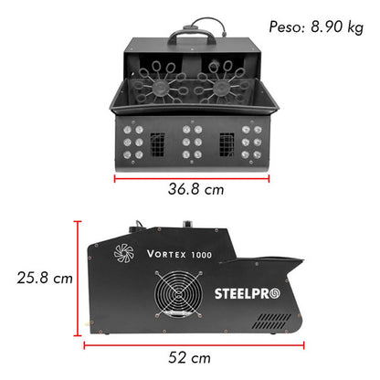 Máquina De Burbujas De Humo 18 Led/rgb Dmx 1000w Steelpro
