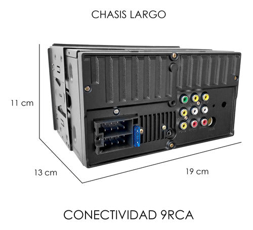 Kit Autoestereo Pantalla Carplay Bt +bocinas 6x9 Y 6.5 C/luz