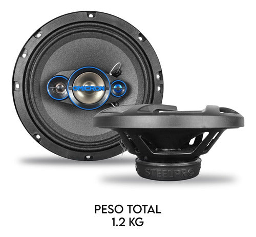 Bocinas 6.5 Pulgadas 4 Piezas /220 Watts 4 Vias By Steelpro