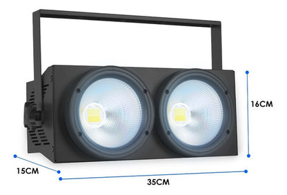 Blinder-2w Steelpro 2x100w Led Blanco Frio/calido