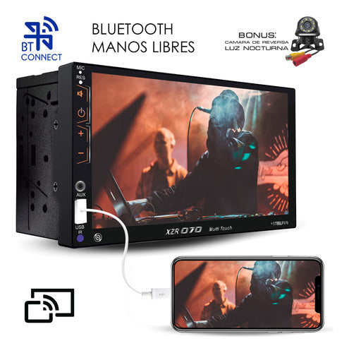 Kit Autoestereo Pantalla Carplay Bt +bocinas 6x9 Y 6.5 C/luz