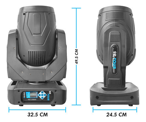 Case 2 Cabezas Moviles Beam 9r Efecto Arcoiris/agua Steelpro