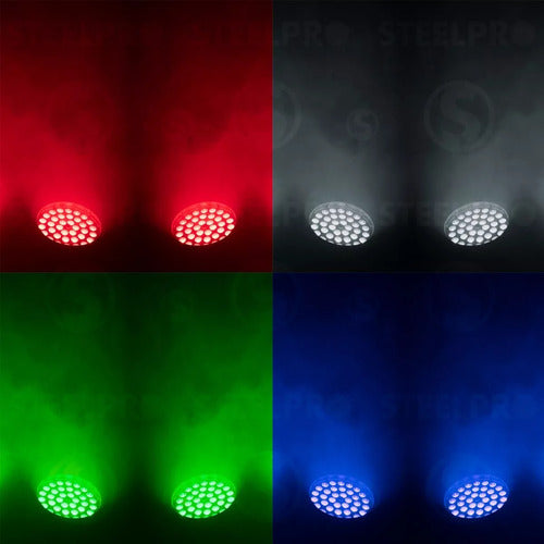Case Cabezas Robóticas Led Wash/zoom Rgbw 36x15w Steelpro