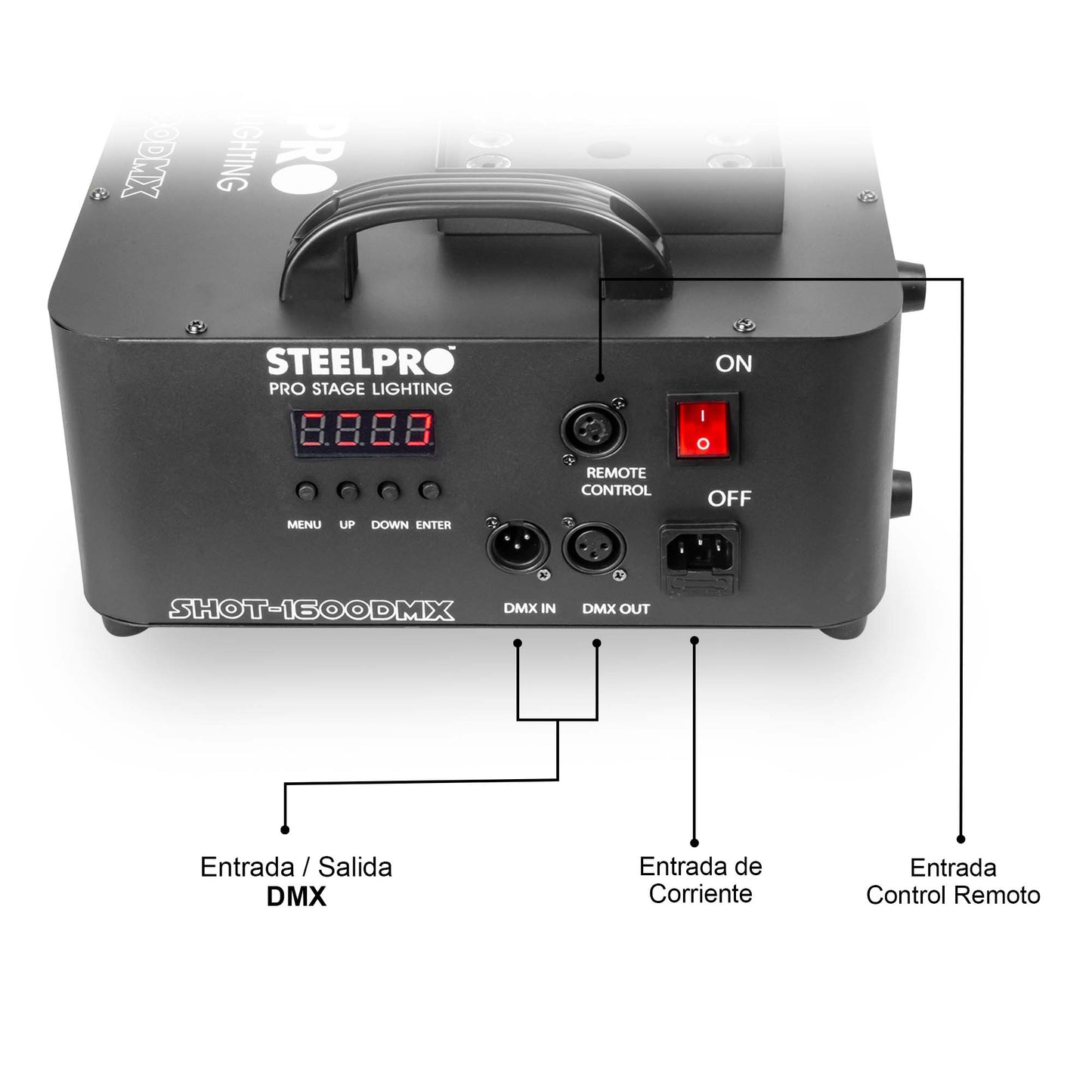 Maquina Cámara De Humo Shot 1600dmx Steelpro - 1600watts