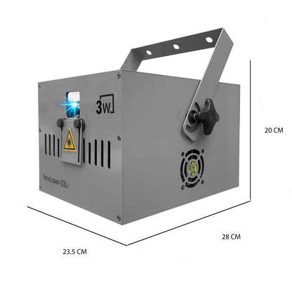 Láser Profesional Steelpro VARIOLASER-03Li Rgb 3w Control Por App Dmx 16ch
