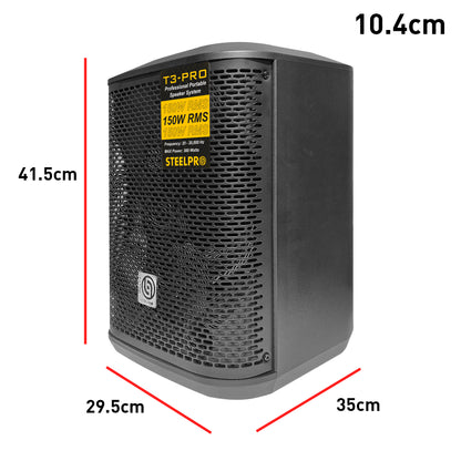 Bafle Amplificado Bluetooth Recargable 8puLG Steelpro T3-PRO