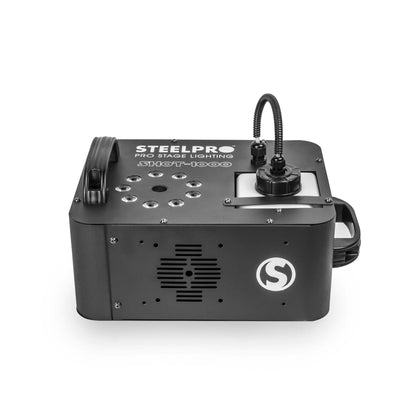 Maquina De Humo Steelpro Shot-1000 1000w 9 Led Rgb Automática 110v Negro