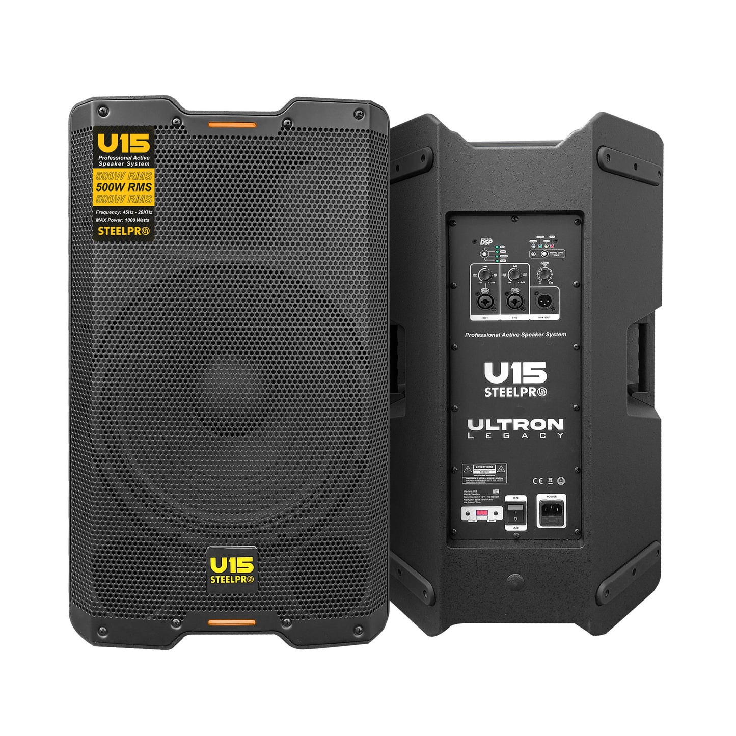 Bafle Profesional 15 Bi-amplificado Dsp 500w Rms Steelpro U15