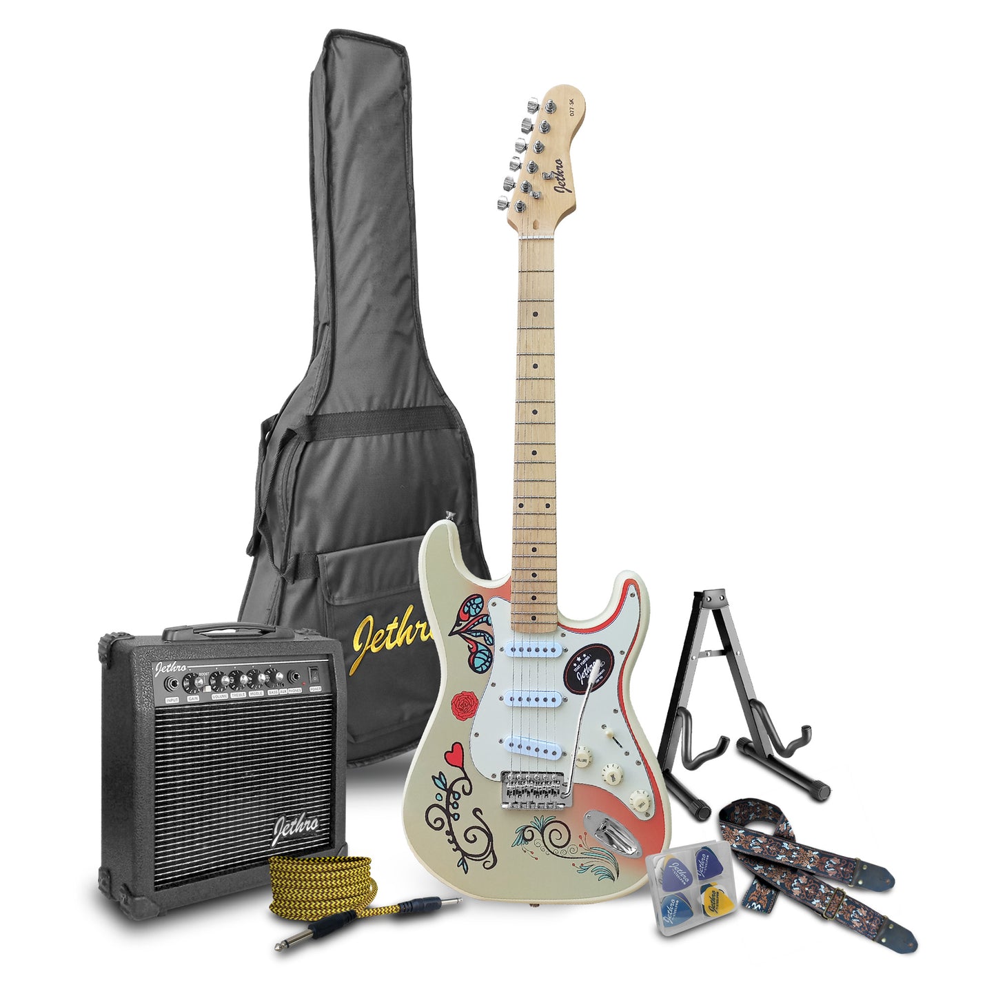 Paquete Guitarra Electrica Jethro 077-SK Series By Steelpro