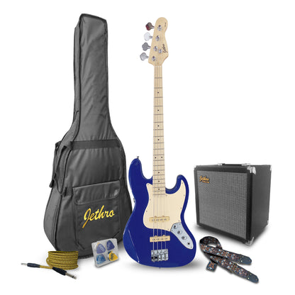 506-SK Kit Bajo Eléctrico Lake Placid Blue Con Amplificador 50W y Accesorios Para Diestros Jethro By Steelpro