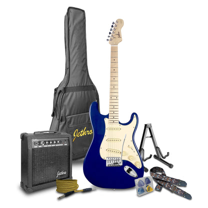 026-SK Kit Guitarra Eléctrica Lake Placid Blue Con Amplificador 20W y Accesorios Para Diestros Jethro By Steelpro
