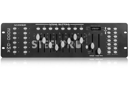 Controlador Dmx512 ,12 Escaners  , 192 Canales -  Steelpro