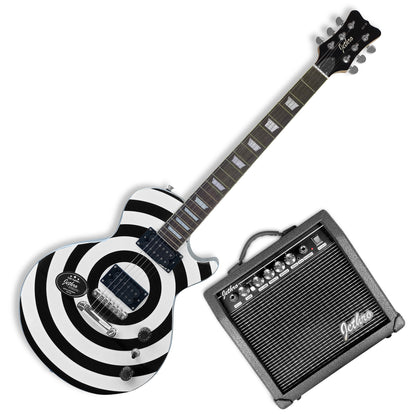 065-SK Kit Guitarra Eléctrica Circles Con Amplificador 20W y Accesorios Para Diestros Jethro By Steelpro