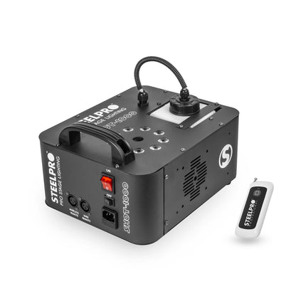 Maquina De Humo Steelpro Shot-1000 1000w 9 Led Rgb Automática 110v Negro