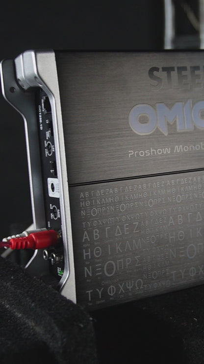 Amplificador OC-1250.1D Omicron by Steelpro para Subwoofer  Monoblock Bass 1250W MAX 2 Ohm estable Alto Rendimiento Open Show, Crossover LPF/FULL, Bass Boost 12 dB, Fase Variable, Control de Bajos