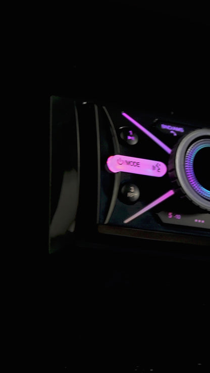 Autoestéreo 1 DIN Bluetooth CARBON-330 Steelpro USB FM Aux Carátula Desmontable Push To Talk Multicolor