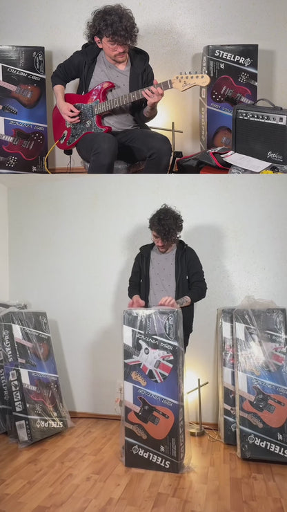 Paquete Guitarra Electrica Jethro 019-SK Series By Steelpro Str