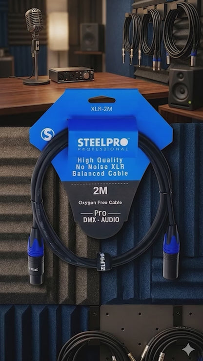 Cable Steelpro Xlr 2m Plug Cannon-jack Cannon Balanceado