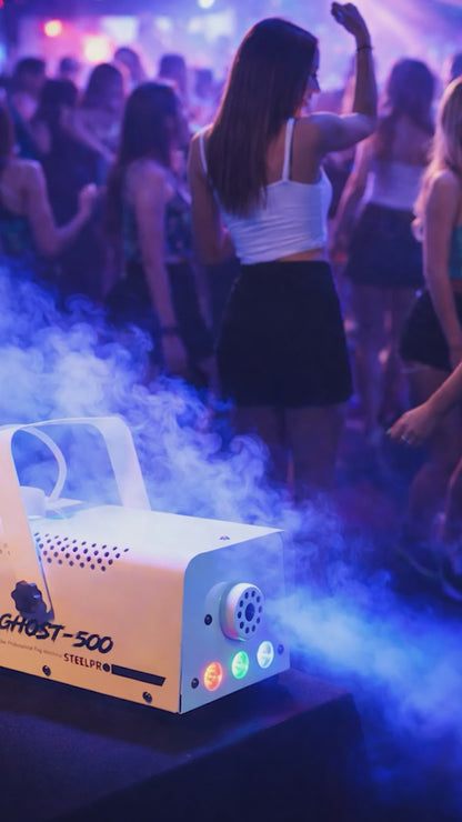 Maquina De Humo 500w Alambrica/inalambrica C/leds Steelpro Color Blanco