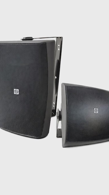 Par de Bocinas de Pared Steelpro W80.100BLACK 8” 100W RMS con Tweeter Domo de Seda Hi-Fi