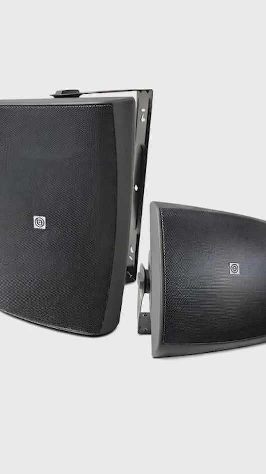 Par de Bocinas de Pared Steelpro W80.100BLACK 8” 100W RMS con Tweeter Domo de Seda Hi-Fi