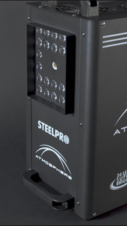 Maquina De Humo Profecional Atmosphere Dmx 1500w Vertical Y Horizontal Potente Steelpro Color Negro