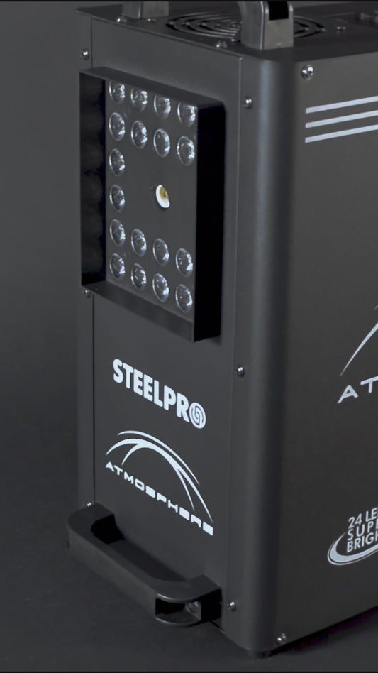 Maquina De Humo Profecional Atmosphere Dmx 1500w Vertical Y Horizontal Potente Steelpro Color Negro