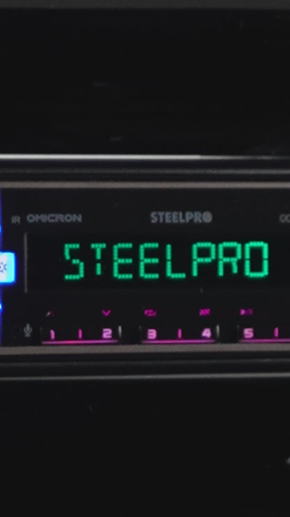 Autoestéreo 1 Din Steelpro OC-015BT Bluetooth 100W x4 USB FM RCA Subwoofer Carátula Desmontable