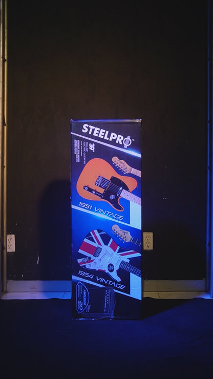 048-SK Kit Guitarra Eléctrica White Con Amplificador 20W y Accesorios Para Diestros Jethro By Steelpro
