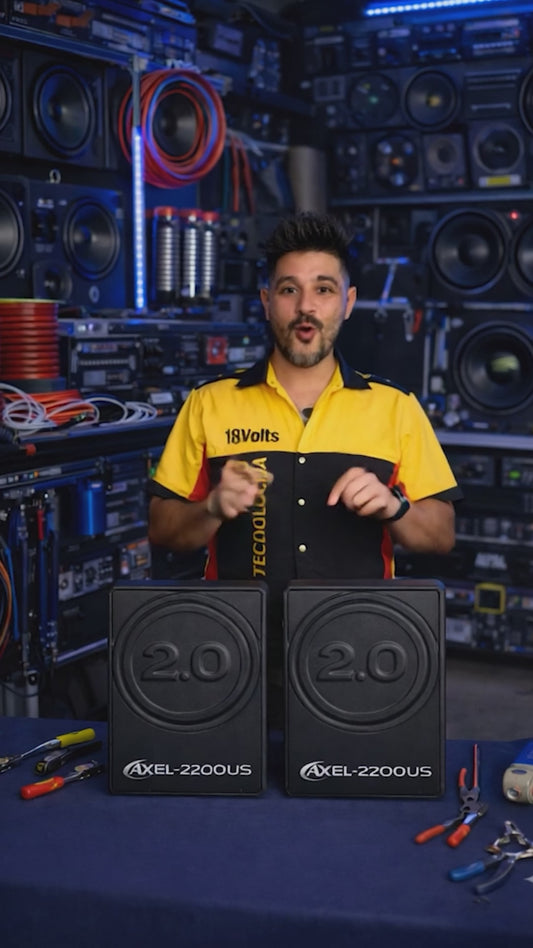 Subwoofer Bajos Doble Amplificado 10 Pulg Activo + Pasivo Para Auto/Camioneta 700W RMS /1700W MAX , Control tablero , Crossover/ Bass Bost / Amplificador Mosfet Integrado / Bajo Profundo Axel Steelpro