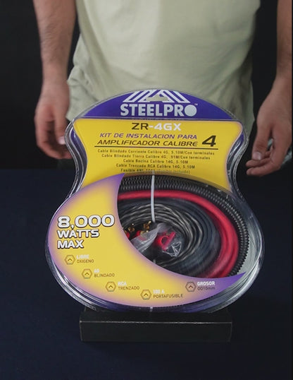 Kit De Instalación Audio Amplificador Calibre 4 Steelpro kit audio para coches / auto