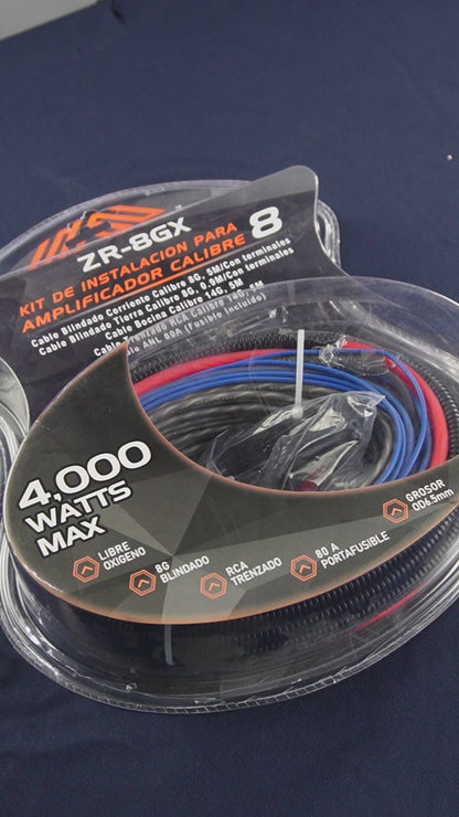 Kit De Instalación Para Amplificador Calibre 8 Steelpro subwoofer Auto Camioneta o bocinas