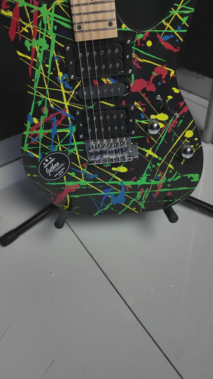 080-SK Paint Kit Guitarra Eléctrica con Amplificador 20W Funda Atril Cable Profesional Para Diestros Jethro By Steelpro